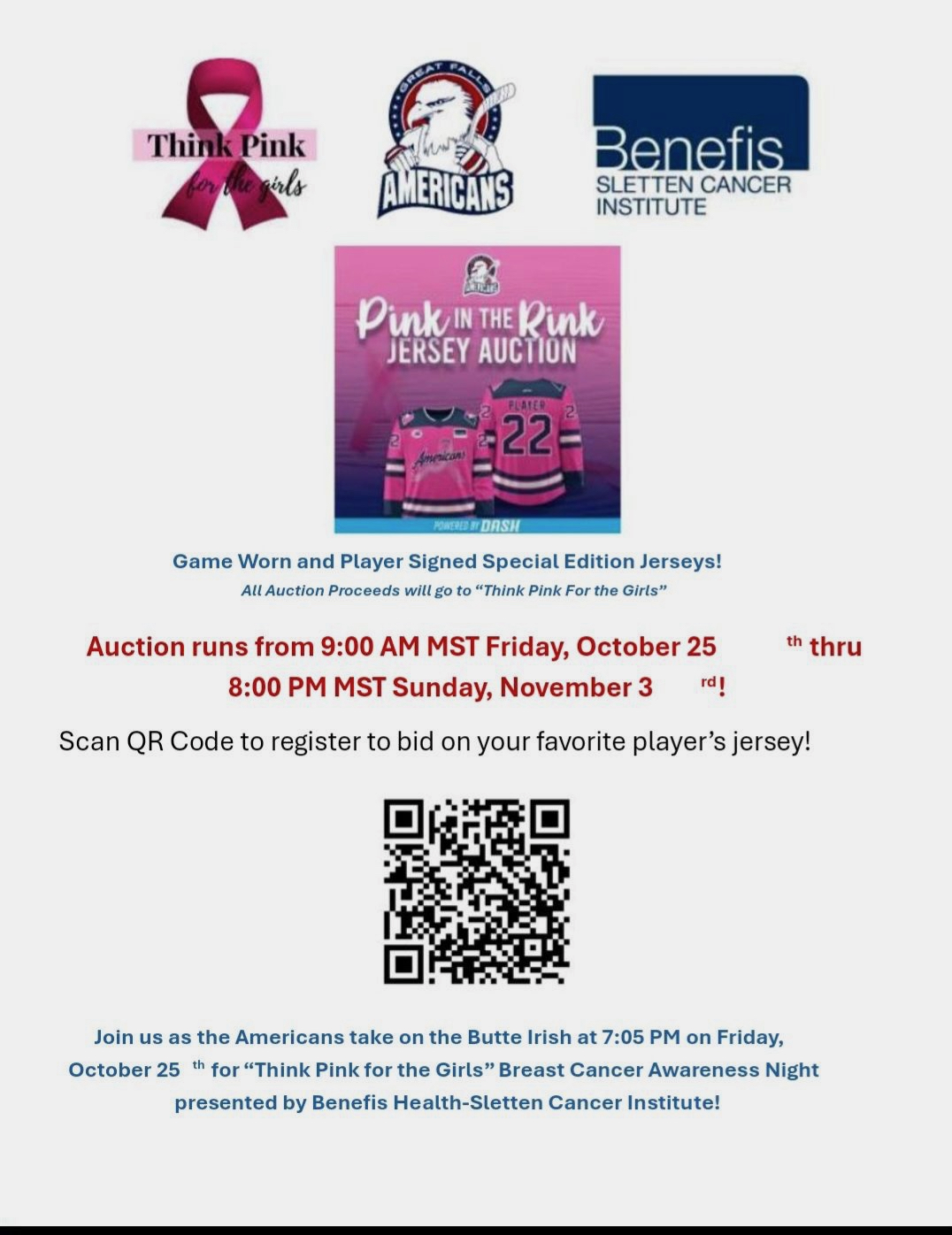 Think Pink in the Rink info